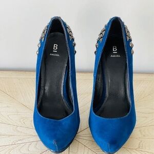 Bakers Blue Heels with Stud Accents